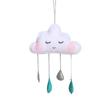 Load image into Gallery viewer, 26 * 40cm pink Cute Smiling Cloud Nordic Style Wall Hanging-Cloud Raindrop Furniture Decoration Baby Bed Decoration AZ11691
