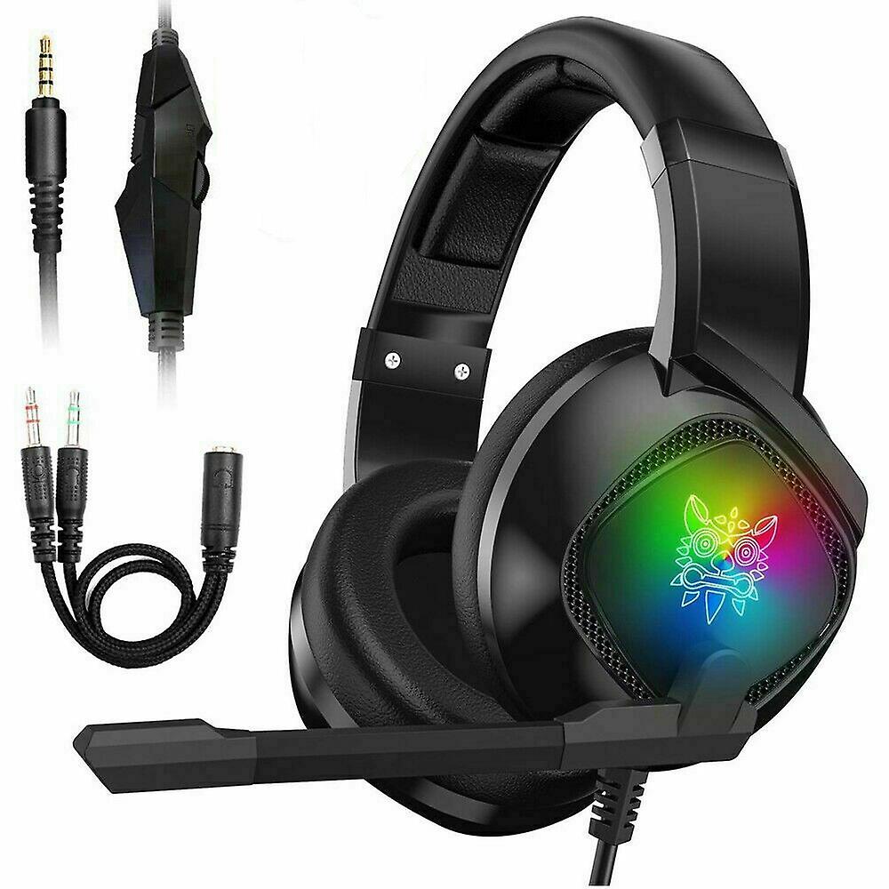 Gaming Headset Wired LED Headphones with Mic For Xbox one/PS4/PC/Nintendo Switch AZ10490