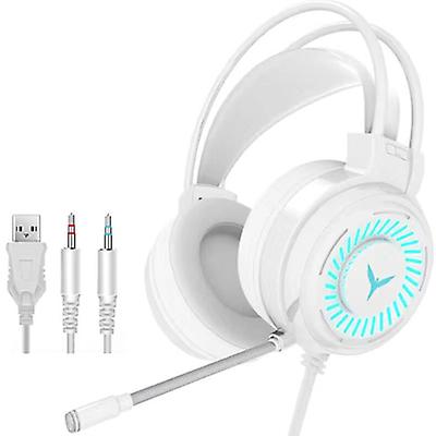white 3.5mm Gaming Headset MIC LED Headphones for PC Laptop PS4 Slim PS5 Xbox One AZ10564