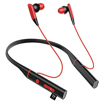 red Neckband Bluetooth Wireless Headphone Earphone Headset Waterproof for Sports AZ12797