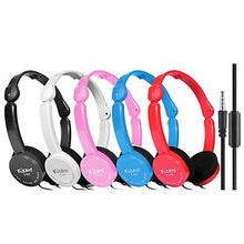 Lade das Bild in den Galerie-Viewer, red Kids Wire Headphones on Ear Foldable Stereo Headset for Kids Earphone AZ16563
