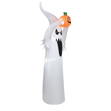 Lade das Bild in den Galerie-Viewer, 1.8 M Halloween Glowing Inflation Model, White Ghost Little Ghost Lifting Pumpkin Yard Balloons Decoration
