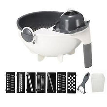 Lade das Bild in den Galerie-Viewer, 12pcs 9pcs / 12pcs set multifunctional food slicer adjustable vegetable and fruit slicer with drain basket AZ14031

