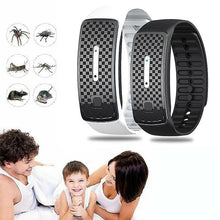 Lade das Bild in den Galerie-Viewer, black Ultrasonic electronic mosquito repellent watch, children's outdoor mosquito bracelet AZ20427
