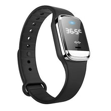 Lade das Bild in den Galerie-Viewer, black Ultrasonic Mosquito Repellent Bracelet with Temperature Monitoring Waterproof Wrist AZ23082
