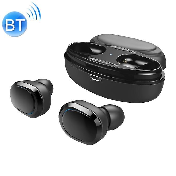 Cool Headphones Headsets T12 TWS Bluetooth 5.0 Wireless Stereo Sports Earphones with Charging Case(Black) earphone