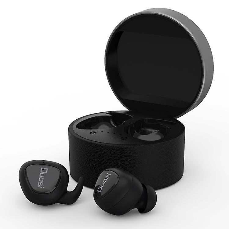 Cool Headphones Headsets Duosi DY-18 TWS Stereo Bluetooth 5.0 Earphone with 450mAh Charging Box (Black) earphone