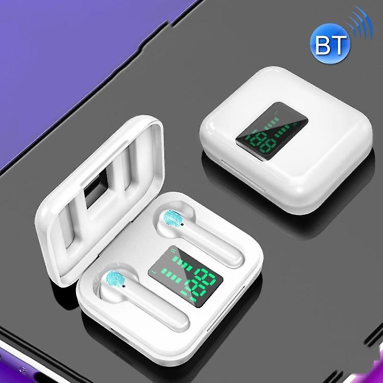 Headphones Headsets J4 TWS ANC Noise Cancelling Digital Display Wireless Bluetooth Earphone(White) accessories