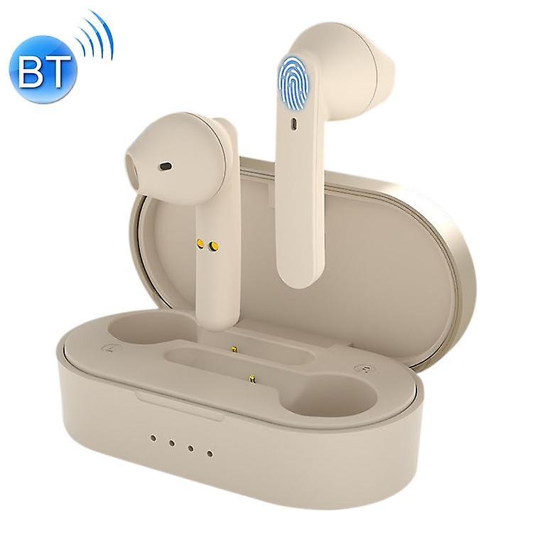 Headphones Headsets C2 TWS Noise Cancelling Wireless Bluetooth Headset Semi-In-Ear Binaural Stereo HeadsetR(Khaki) accessories