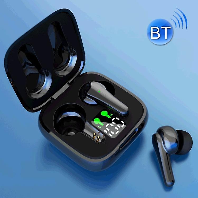 Headphones Headsets J6 TWS ANC Noise Cancelling Digital Display Wireless Bluetooth Headse(Black ) accessories