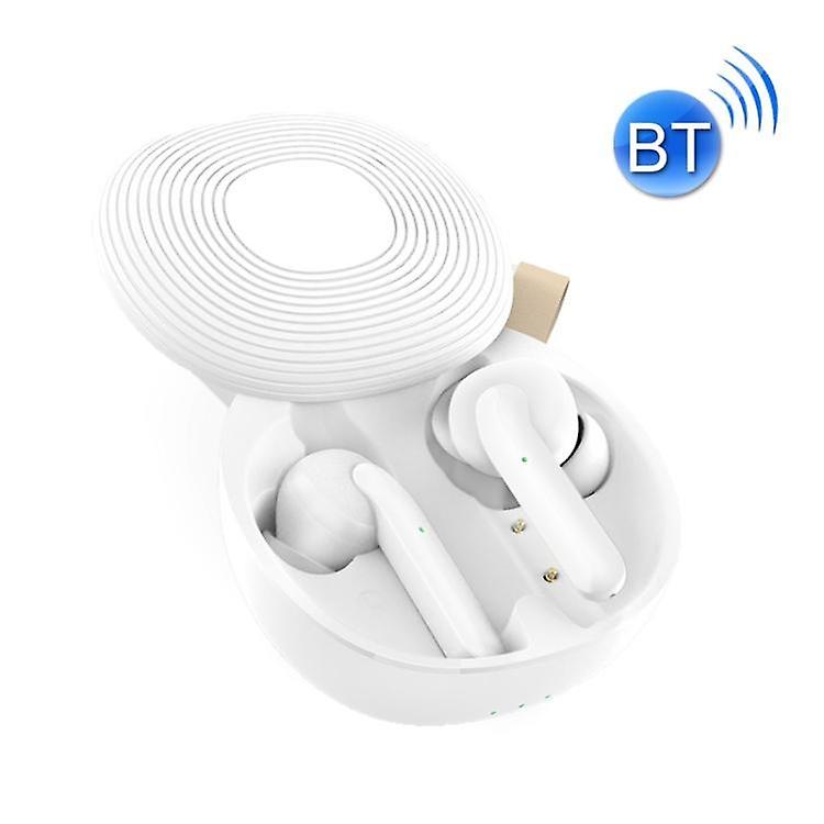 Headphones Headsets V1 TWS Noise Cancelling Binaural Stereo Digital Display Wireless Bluetooth Earphone(Magic White) accessories
