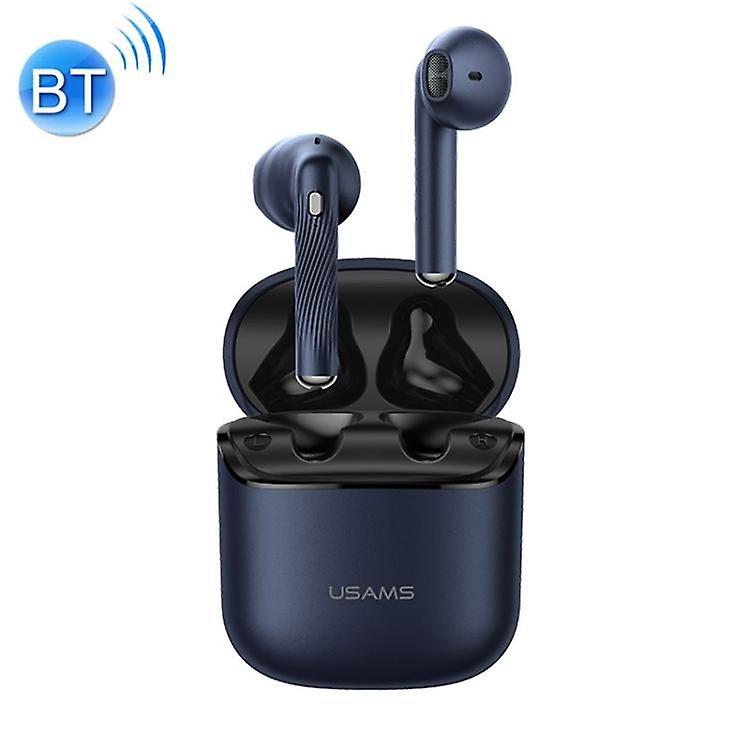 Cool Headphones Headsets USAMS USAMS-SY02 Bluetooth 5.0 Mini TWS Binaural Wireless Bluetooth Earphone (Blue) earphone