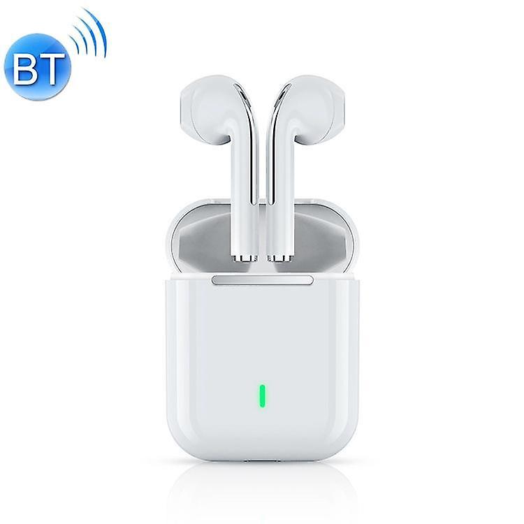 Headphones Headsets J18 Bluetooth 5.0 TWS Wireless Binaural Bluetooth Earphone with Charging Box(White) accessories