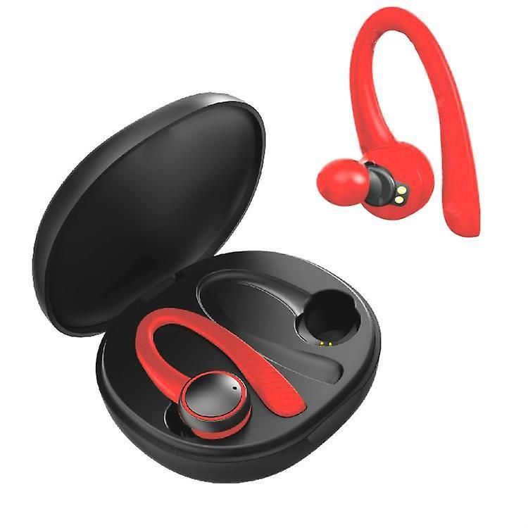 Headphones Headsets T7 Pro Wireless Sports Dual In-Ear Headset Bluetooth Headset 5.0(Red) accessories