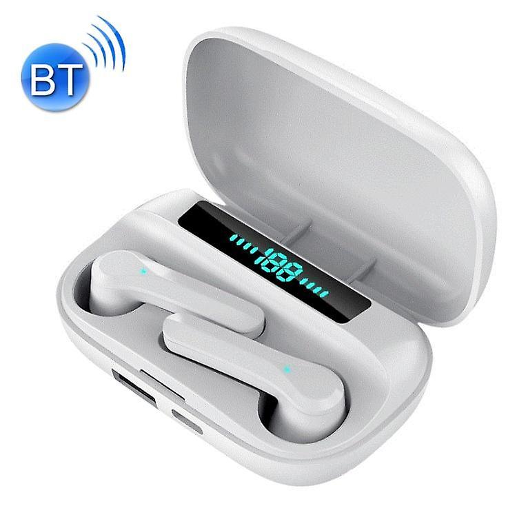Cool Headphones Headsets K12 Portable Low Power Touch Digital Display Wireless Bluetooth Earphone(White) earphone