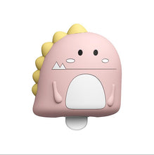 Load image into Gallery viewer, 120*92*144mm pink Cute portable dinosaur silicone hot water bottle warm water bag dual-use AZ16535
