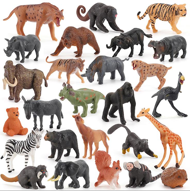 31pcs Simulation wild ancient animal model lion cub 31pcs solid mini figure AZ22523