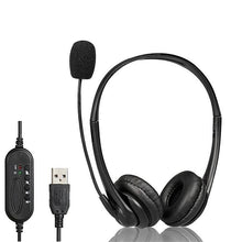 Load image into Gallery viewer, Headphones Headsets U11 USB Gaming Headphone Stereo Business Headphone USB Wired Control Headset with Mic for PC earphone
