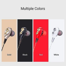 Load image into Gallery viewer, Headphones Headsets Dual Moving Coils In-Ear Earphones earphone Gold
