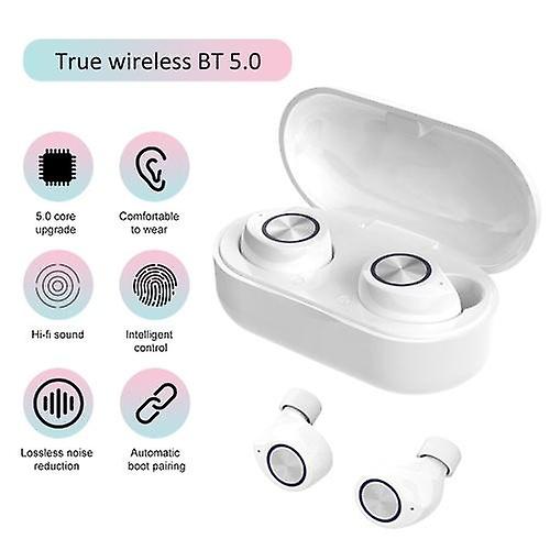 Headphones Headsets TWS-TW60 Sports Earphones Stereo Wire-less BT5.0 Earbuds White