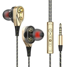 Lade das Bild in den Galerie-Viewer, Headphones Headsets Dual-Dynamic 3.5mm Noise Isolation Sport In-ear Earphone Gold
