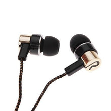 Load image into Gallery viewer, Headphones Headsets Braided wiring in-ear plating headset mobile earphone Black and golden
