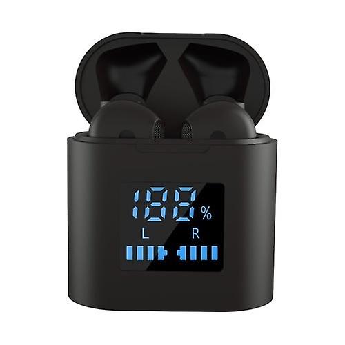 Cool Headphones Headsets Wireless Headphones BT Headsets MIC Sport Wireless Earphone LED Display In-ear Sports Headphone earphone Black