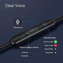 Load image into Gallery viewer, Headphones Headsets Bass Earbuds with Mic Wired In-Ear Earbuds with Microphone Noise Cancelling Earphones Red
