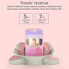 Load image into Gallery viewer, Headphones Headsets ZW-028 Glowing Cat Wireless Bluetooth Headset Black
