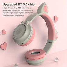 Load image into Gallery viewer, Headphones Headsets ZW-028 Glowing Cat Wireless Bluetooth Headset Black
