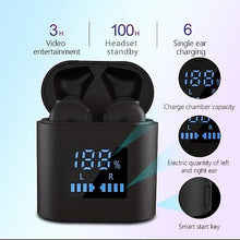 Load image into Gallery viewer, Cool Headphones Headsets Wireless Headphones BT Headsets MIC Sport Wireless Earphone LED Display In-ear Sports Headphone earphone Black
