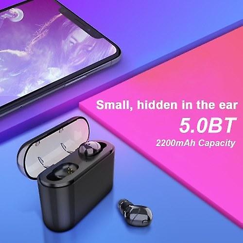 Cool Headphones Headsets TWS Earbuds True Wireless Headphones Bluetooth 5.0 In-Ear Headset with Mic black