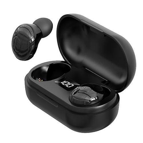 Cool Headphones Headsets BT Earphones Intelligent Charge Warehouse Digital Display Mini No Wire BT Sports Earphones earphone Black