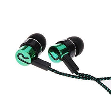 Load image into Gallery viewer, Headphones Headsets Braided wiring in-ear plating headset mobile earphone Black and green
