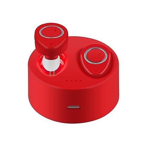 Headphones Headsets TWS-F1 Wireless BT Earphones with Mic Pink earphone Red