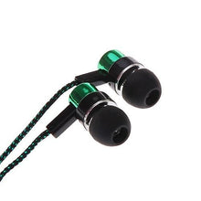 Load image into Gallery viewer, Headphones Headsets Braided wiring in-ear plating headset mobile earphone Black and green
