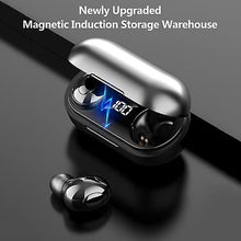 Load image into Gallery viewer, Cool Headphones Headsets BT Earphones Intelligent Charge Warehouse Digital Display Mini No Wire BT Sports Earphones earphone Pink
