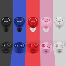 Load image into Gallery viewer, Headphones Headsets TWS-F1 Wireless BT Earphones with Mic Pink earphone Red
