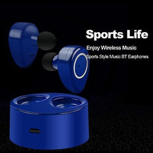 Load image into Gallery viewer, Headphones Headsets TWS-F1 Wireless BT Earphones with Mic Pink earphone Red
