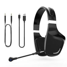 Load image into Gallery viewer, Headphones Headsets Noise Reduction Stereo Gaming Headset BT5.0 Connection Connecting 3.5mm Port Wired Earphone Black
