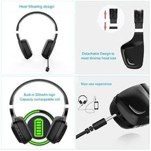 Load image into Gallery viewer, Headphones Headsets Noise Reduction Stereo Gaming Headset BT5.0 Connection Connecting 3.5mm Port Wired Earphone Black
