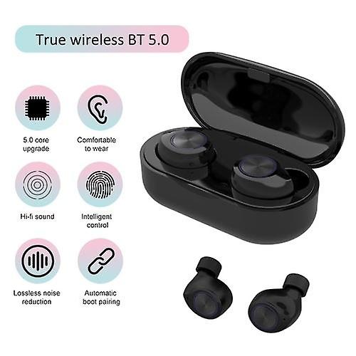 Headphones Headsets TWS-TW60 Sports Earphones Stereo Wire-less BT5.0 Earbuds Black