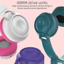 Load image into Gallery viewer, Headphones Headsets ZW-028 Glowing Cat Wireless Bluetooth Headset Gray Pink
