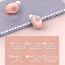 Load image into Gallery viewer, Headphones Headsets F7 BT5.0 Earphone True Wirelessly Stereo Headset Sport In-ear Headphone Mini Fan earphone Pink
