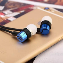 Load image into Gallery viewer, Cool Headphones Headsets Universal 3.5mm Wired In-Ear Headphone Black with Blue
