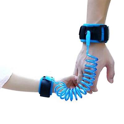 2Pcs 1.5m blue Children's anti-lost belt traction rope Anti-lost bracelet traction rope AZ19504