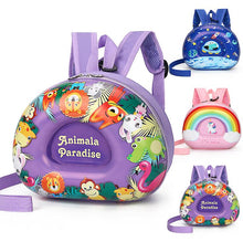 Load image into Gallery viewer, 28*12*23cm blue Anti-lost eggshell backpack with traction rope children&#39;s cartoon school bag travel bag AZ19154
