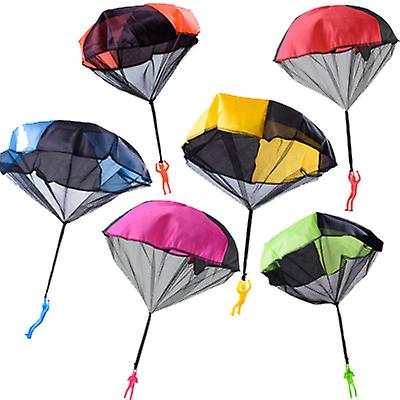 2Pcs 48*43cm yellow Hand throw parachute square beach hand throw toy children's toy fluorescent color AZ21888