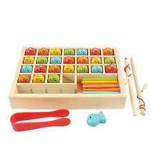 Lade das Bild in den Galerie-Viewer, 25*18.5*4cm Wooden multifunctional fishing learning box children&#39;s learning arithmetic educational toy AZ22587
