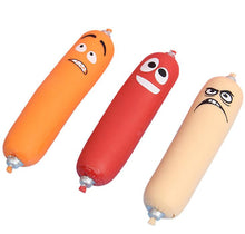 Lade das Bild in den Galerie-Viewer, 2Pcs red TPR sand-filled simulation hot dog, stretchable Squeeze decompression vent toy AZ12489
